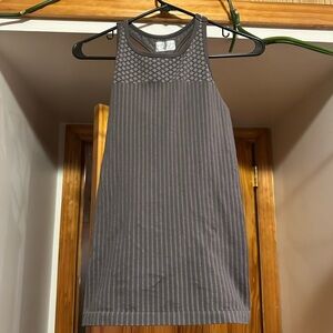 Athleta Racer Back Tank Top Grey Mixed Pattern Size Small EUC